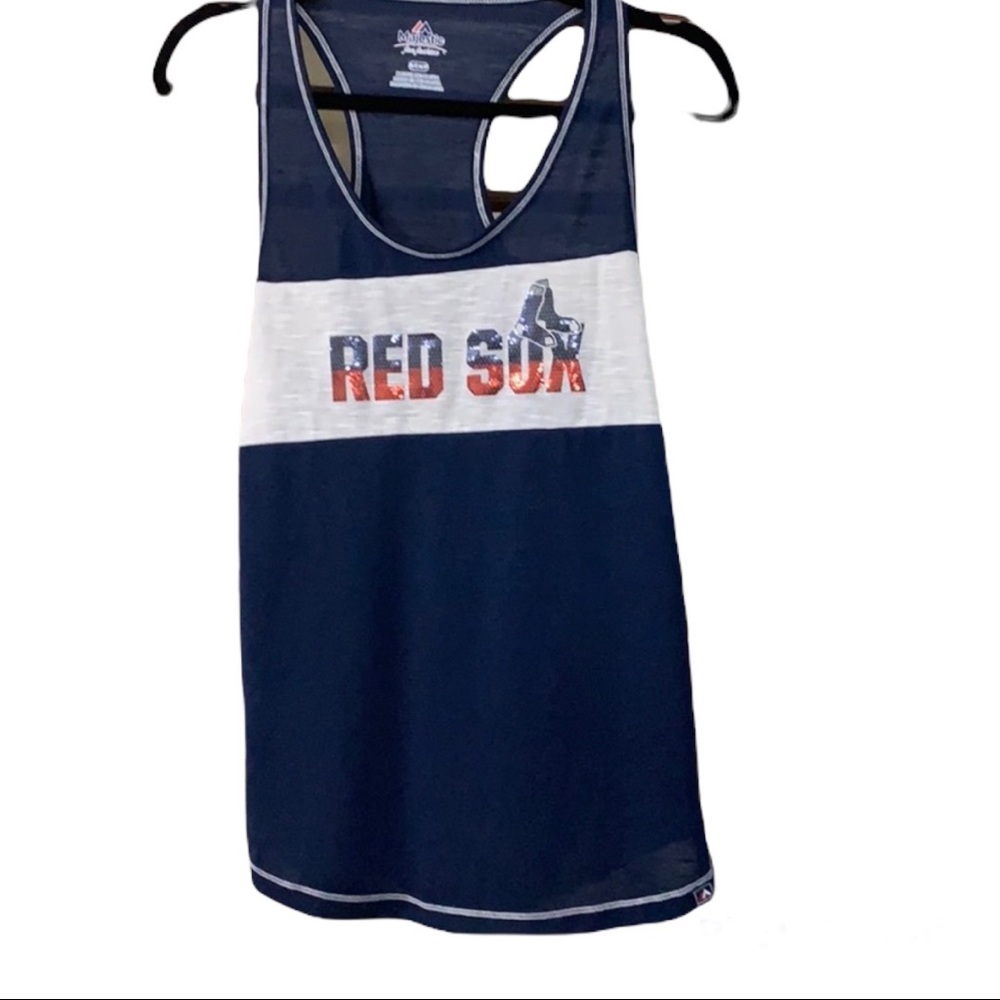 Boston Red Sox Tank Top with Sequin logo Small